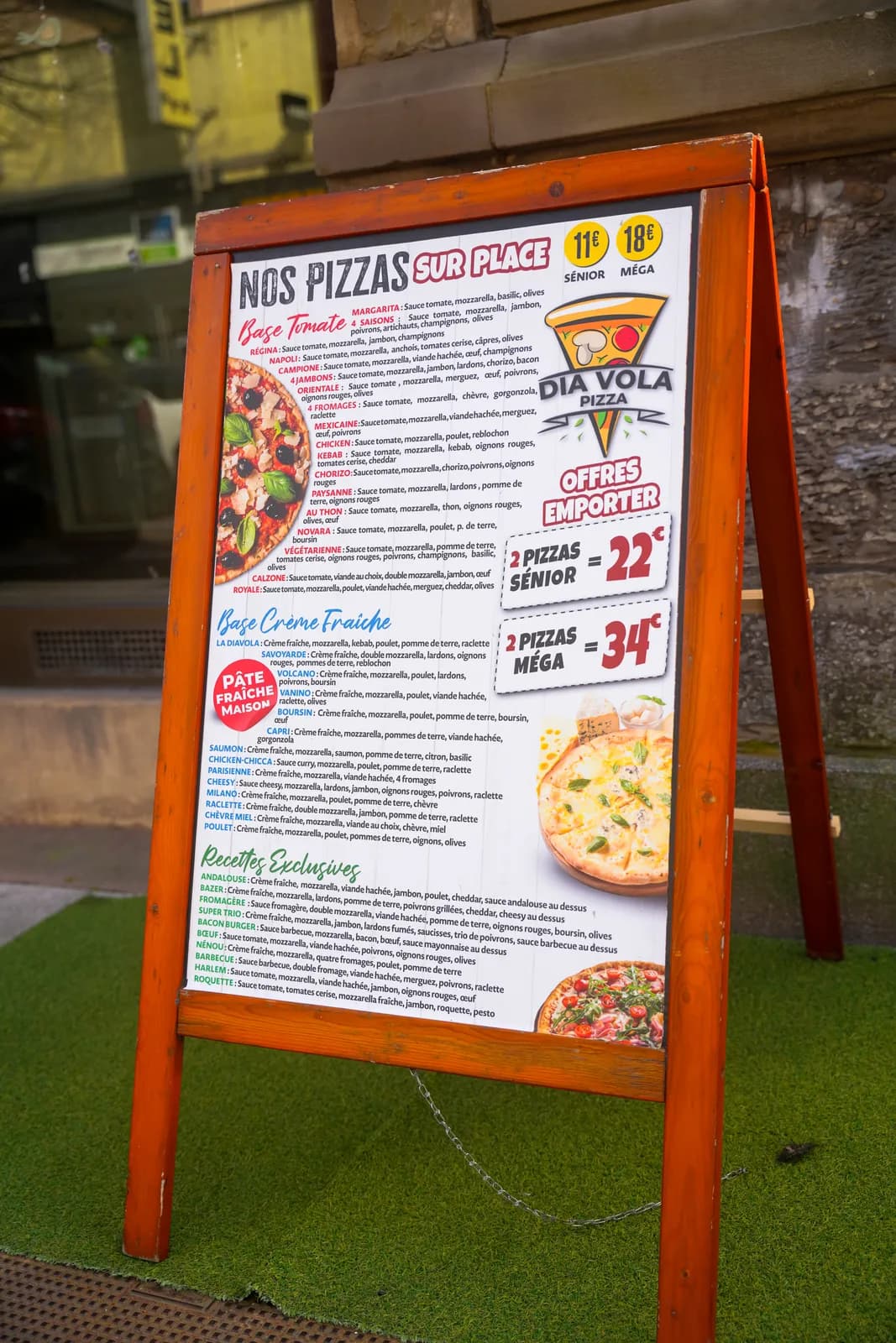 Panneau menu extérieur